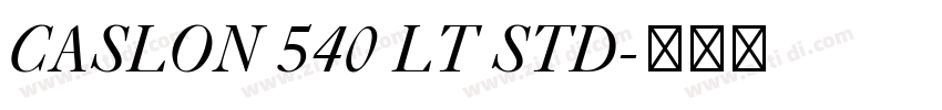 CASLON 540 LT STD字体转换